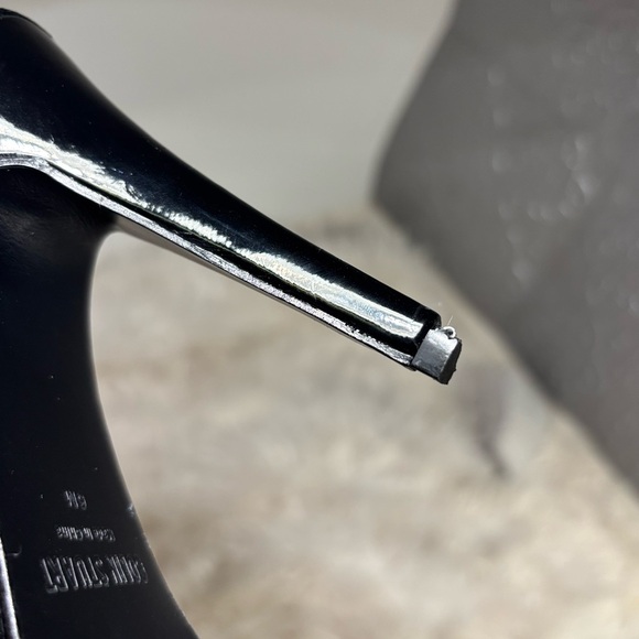 Colin Stuart Vintage 90s Soft Velvet Platform Pumps Stiletto Heels 6 mob wife - Picture 6 of 9